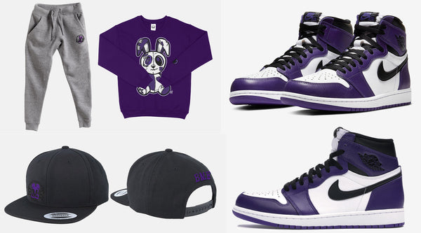 Garms To Match Air Jordan 1 Court Purple