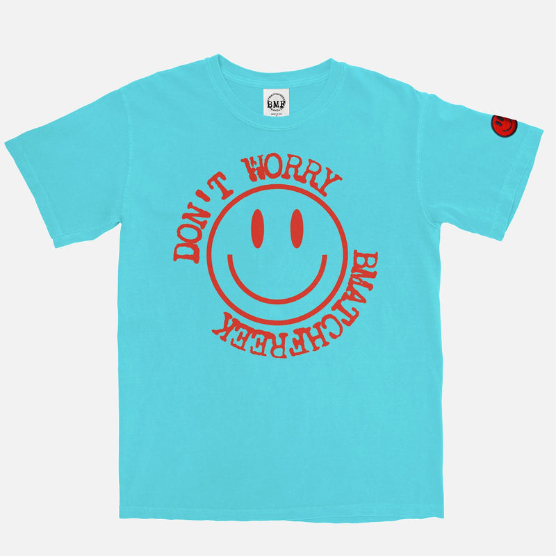 Fire Red Smiley Vintage Wash Heavyweight T-Shirt