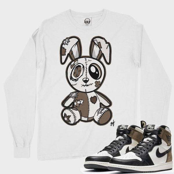 Jordan 1 Dark Mocha BMF Bunny Long Sleeve Vintage Wash Heavyweight T-Shirt