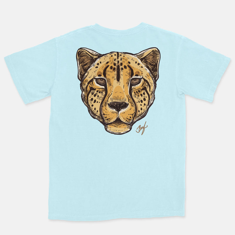 Jordan 1 Dark Mocha Embroidered BMF Leopard Head Vintage Wash Heavyweight T-Shirt
