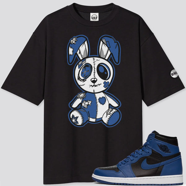 Jordan 1 Dark Marina Blue BMF Bunny Oversized T- Shirt