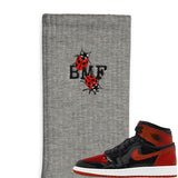 Lady Bug Embroidered BMF Premium socks