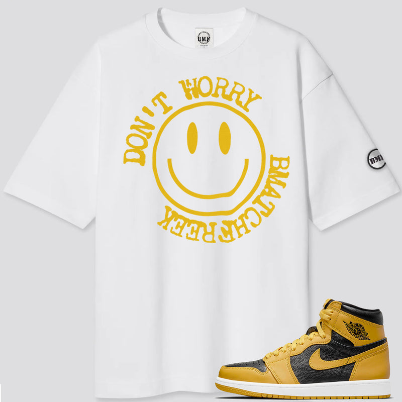 Jordan 1 Pollen BMF Smiley Oversized T- Shirt