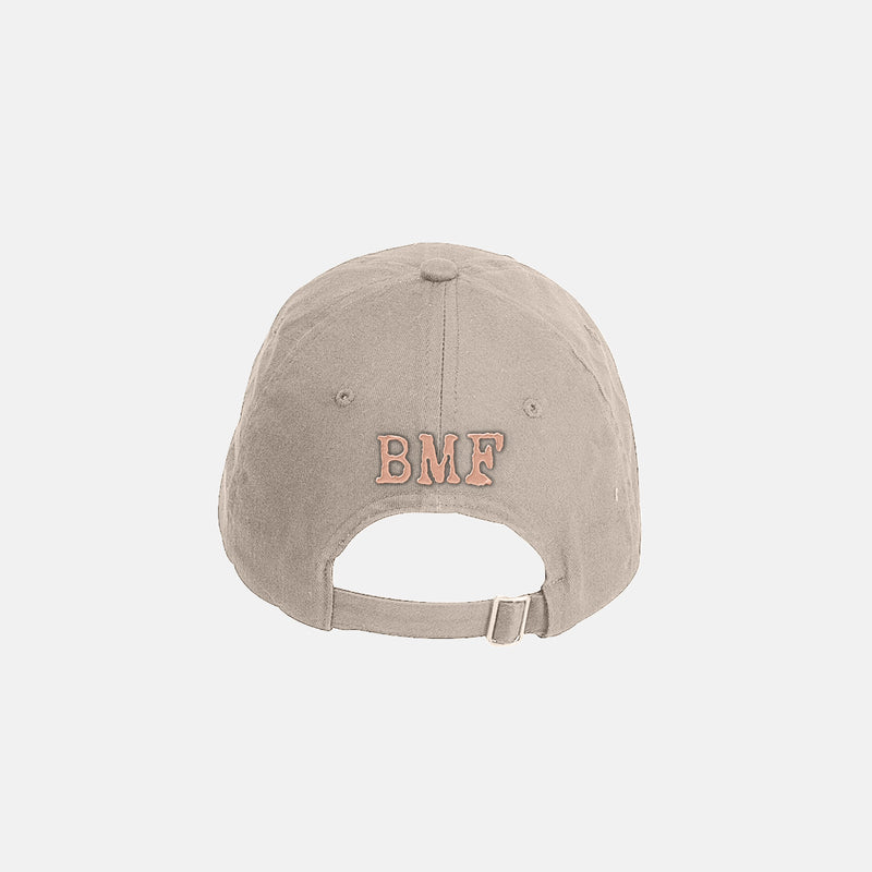 Peach Embroidered BMF Bunny Baseball Cap