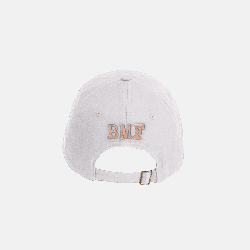 Peach Embroidered BMF Bunny Baseball Cap