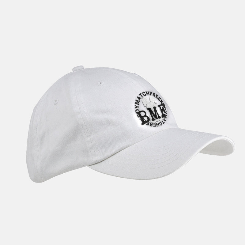 White Embroidered BMF Bunny Baseball Cap