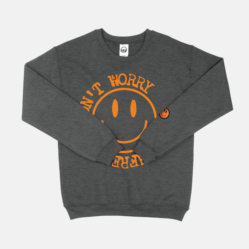 Starfish Orange BMF Smiley Crew Neck