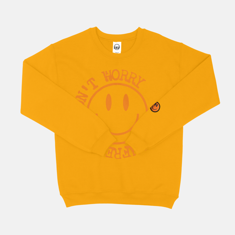 Starfish Orange BMF Smiley Crew Neck