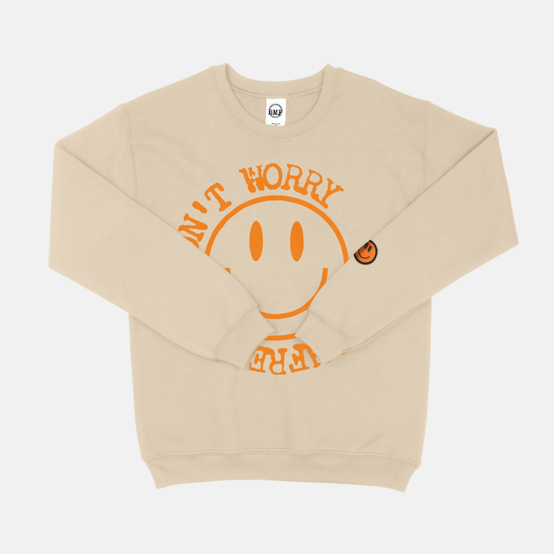 Starfish Orange BMF Smiley Crew Neck