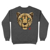 Jordan 1 Lucky Green Red Embroidered BMF Leopard Head Crew Neck