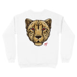 University Red Embroidered BMF Leopard Head Crew Neck