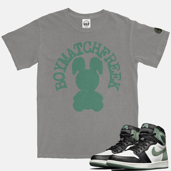 Jordan 1 Clay Green BMF Bunny Arc Pigment Dyed Vintage Wash Heavyweight T-Shirt