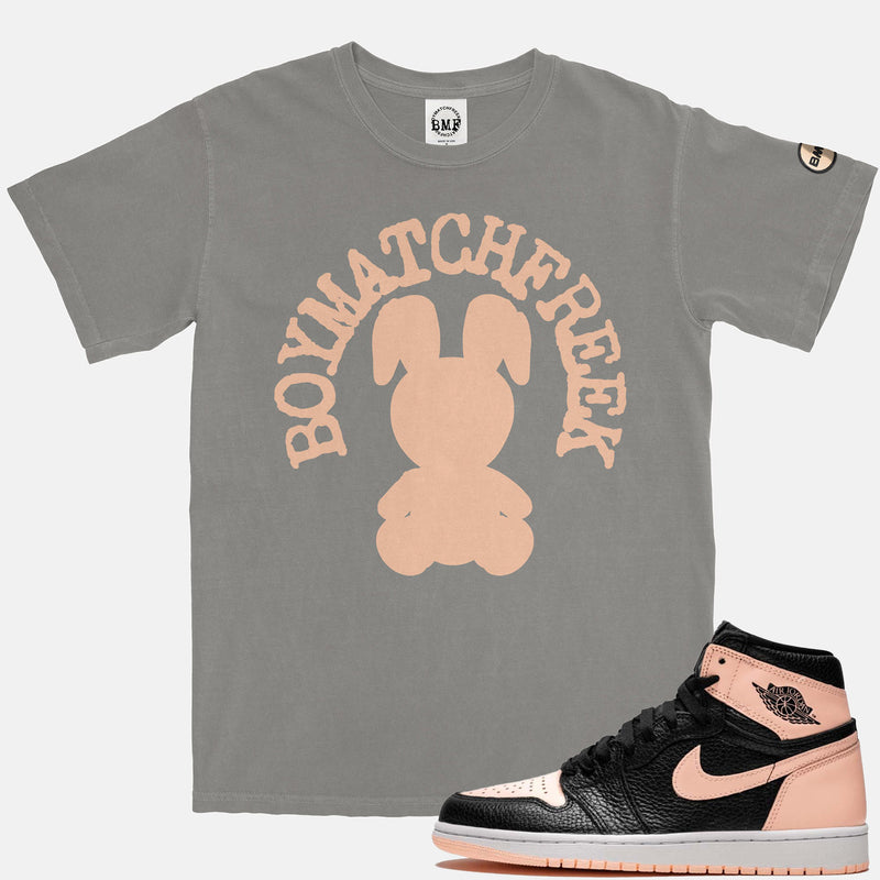 Jordan 1 Crimson Tint BMF Bunny Arc Pigment Dyed Vintage Wash Heavyweight T-Shirt