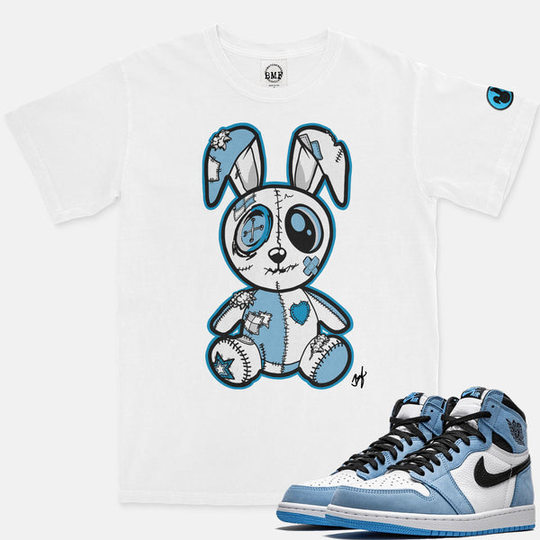 Jordan 1 University Blue  BMF Bunny Vintage Wash Heavyweight T-Shirt
