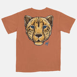 Jordan 3 Varsity Royal Cement Embroidered BMF Leopard Head Pigment Dyed Vintage Wash Heavyweight T-Shirt