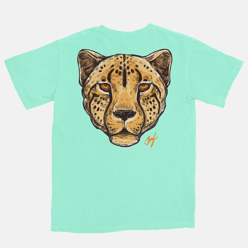 Jordan 1 Shattered Backboard Embroidered BMF Leopard Head Vintage Wash Heavyweight T-Shirt