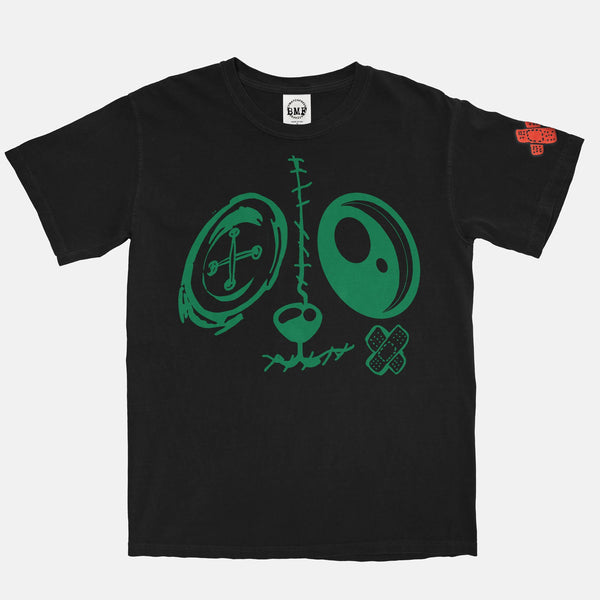 Pine Green Red BMF Bunny Face Vintage Wash Heavyweight T-Shirt