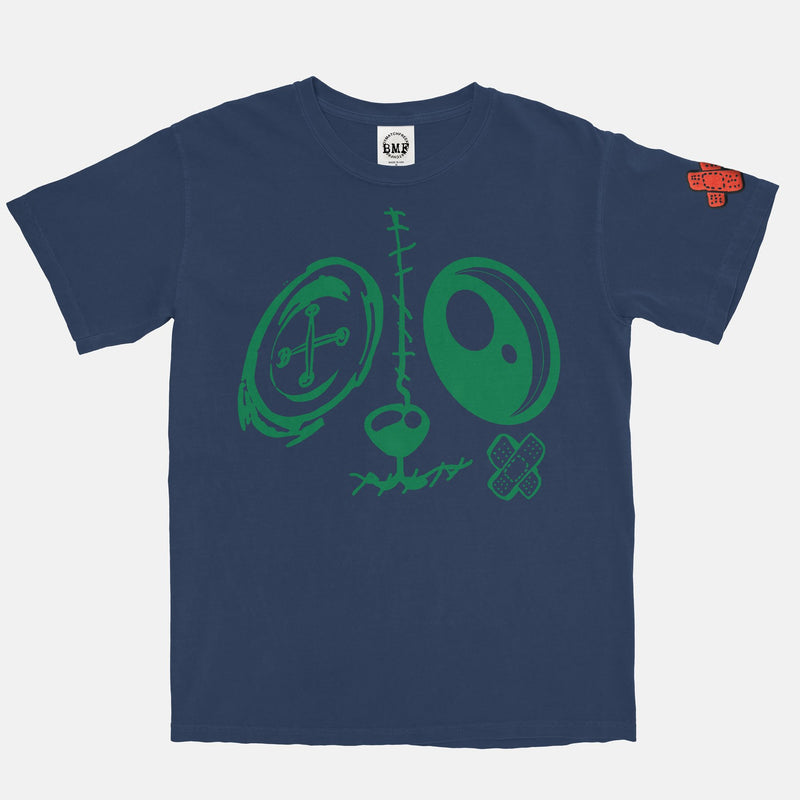 Pine Green Red BMF Bunny Face Vintage Wash Heavyweight T-Shirt