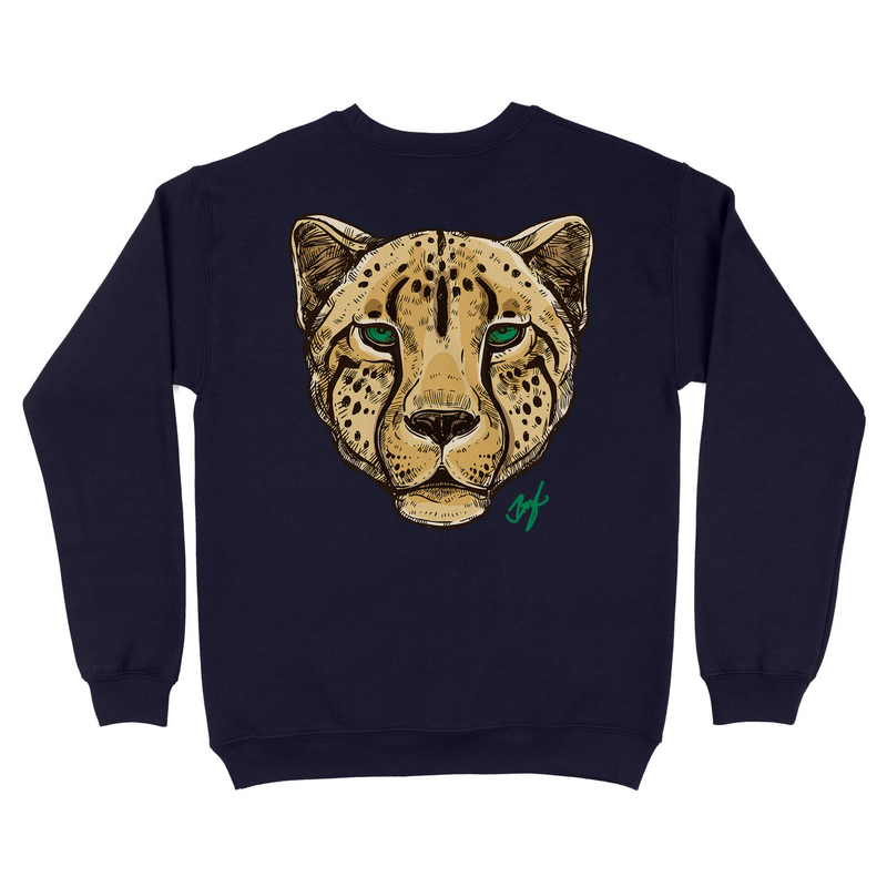Jordan 1 Pine Green Embroidered BMF Leopard Head Crew Neck