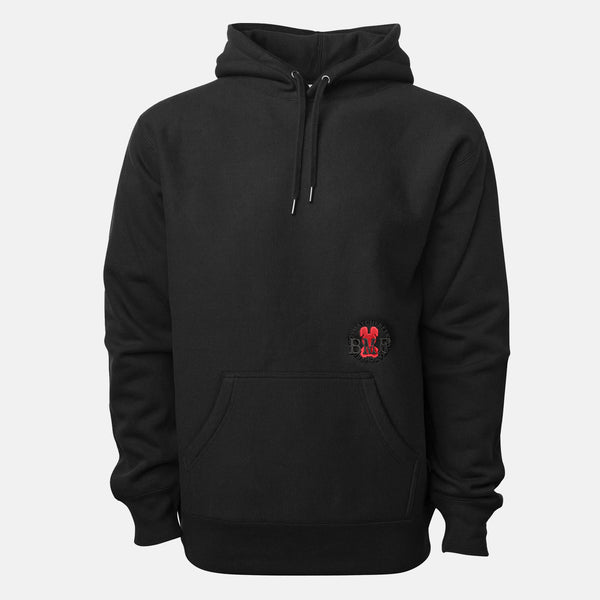 University Red Embroidered BMF Bunny Premium 450 gm. Hoodie