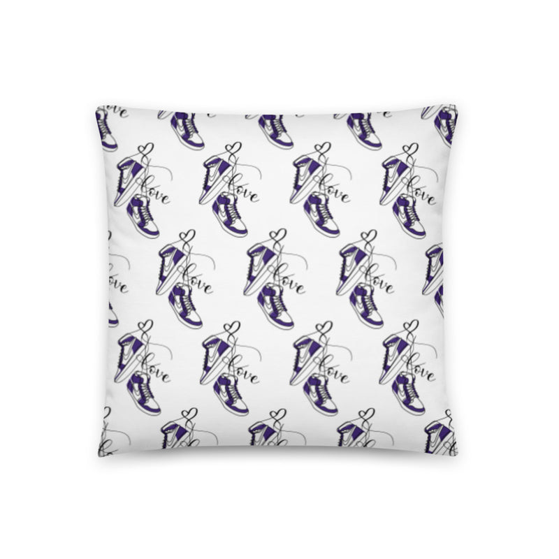 Jordan 1 Purple Court Valentine Pillow