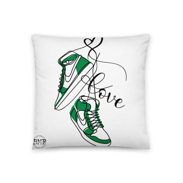 Jordan 1 Lucky Green Valentine Pillow