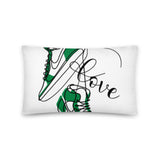 Jordan 1 Lucky Green Valentine Pillow