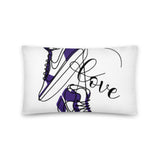 Jordan 1 Purple Court Valentine Pillow
