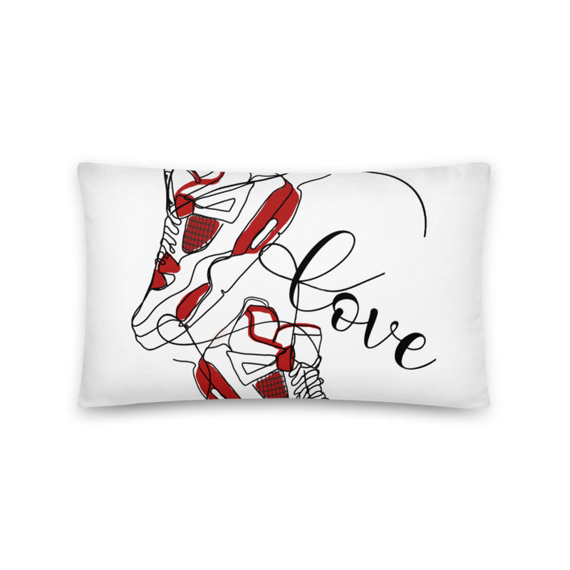 Jordan 4 Red Thunder Valentine Pillow