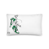 Jordan 1 Lucky Green Valentine Pillow