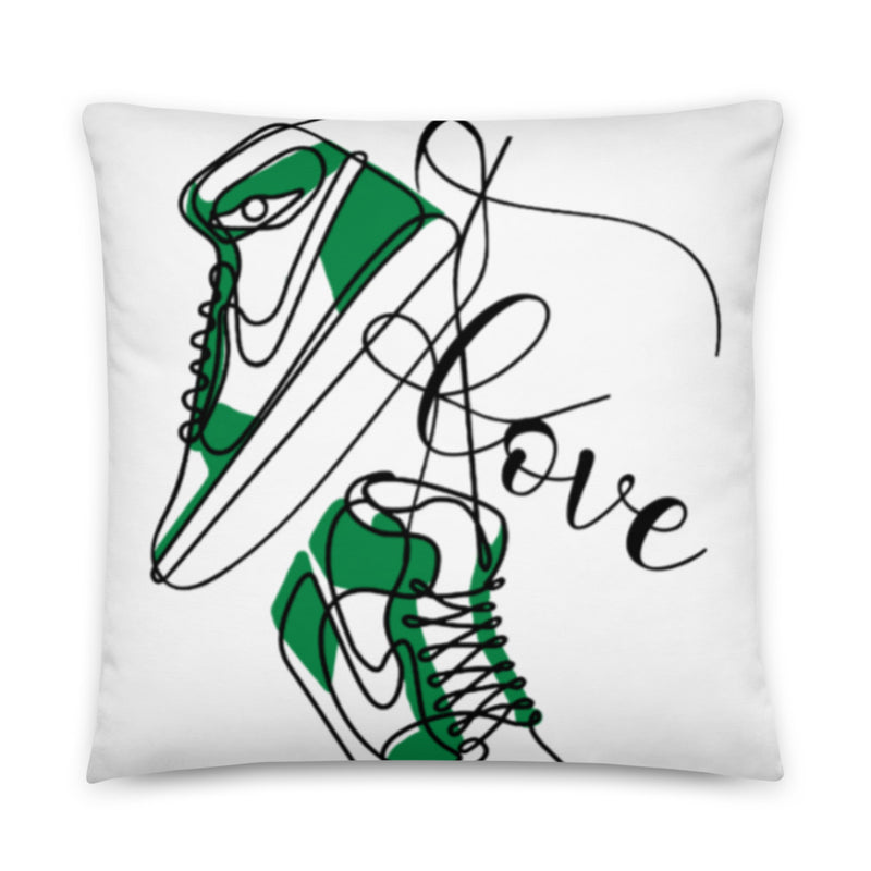 Jordan 1 Lucky Green Valentine Pillow