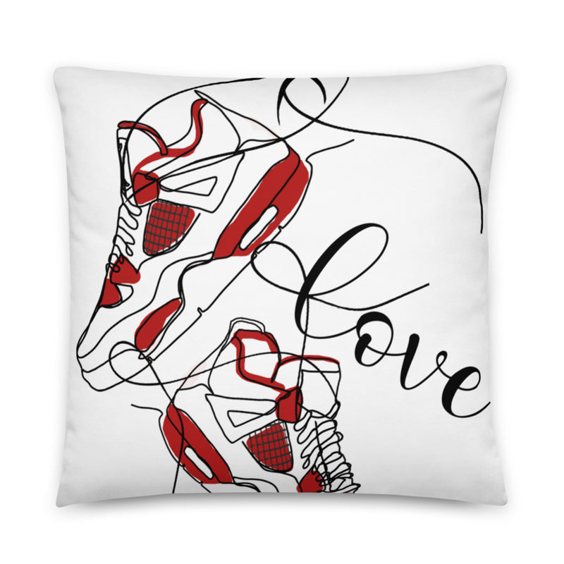 Jordan 4 Red Thunder Valentine Pillow