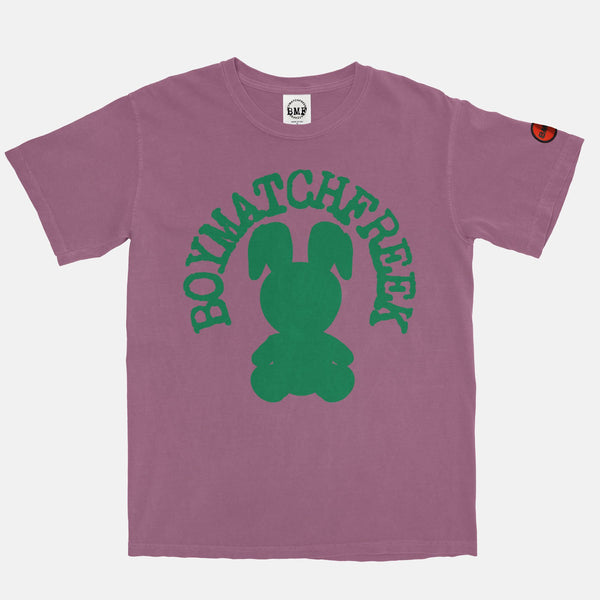 Pine Green Red BMF Bunny Arc Pigment Dyed Vintage Wash Heavyweight T-Shirt