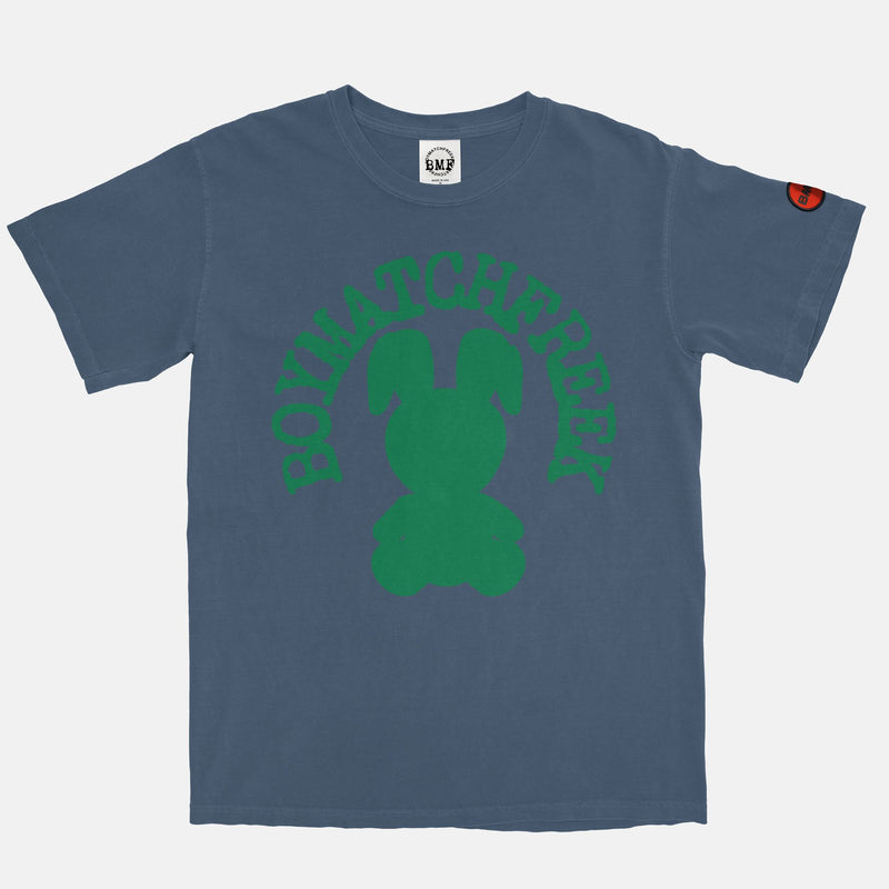 Pine Green Red BMF Bunny Arc Pigment Dyed Vintage Wash Heavyweight T-Shirt
