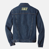 Light Yellow embroidered BMF Bunny Face denim jacket