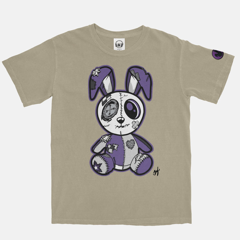Jordan 3 Court Purple BMF Bunny Pigment Dyed Vintage Wash Heavyweight T-Shirt