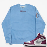 Jordan 1 Bordeaux Embroidered BMF Bunny Pigment Dyed Crew Neck