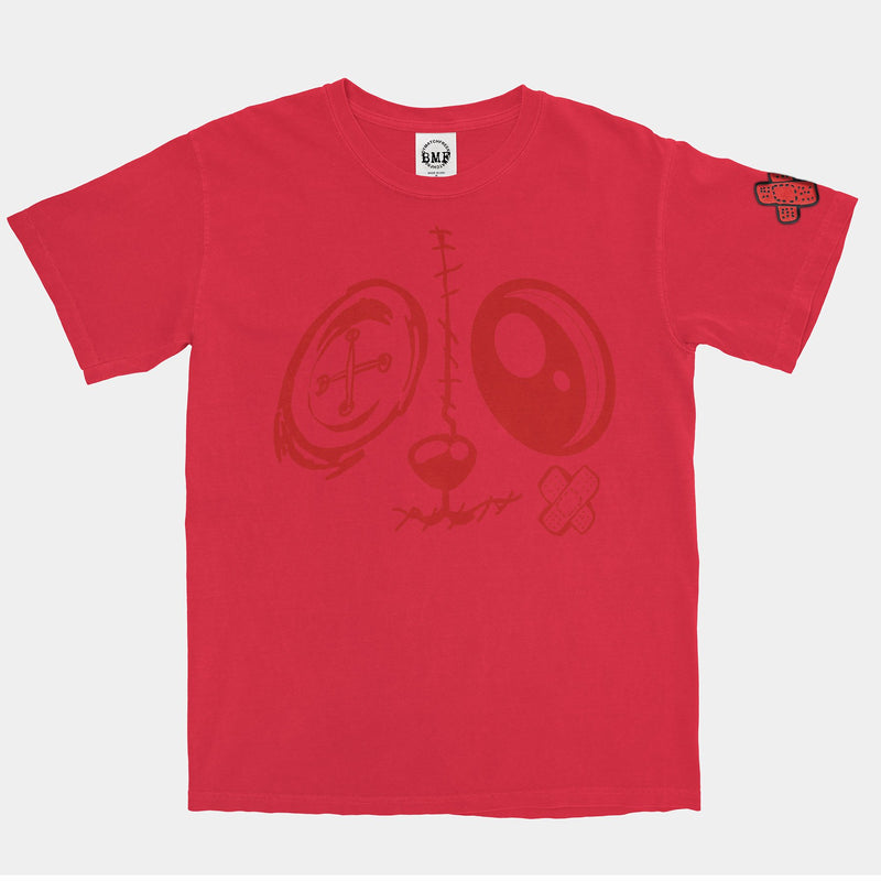 Jordan 1 Bred Toe BMF Bunny Face Vintage Wash Heavyweight T-Shirt