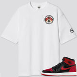 Jordan 1 Patent Bred BMF Ladybug Oversized T- Shirt