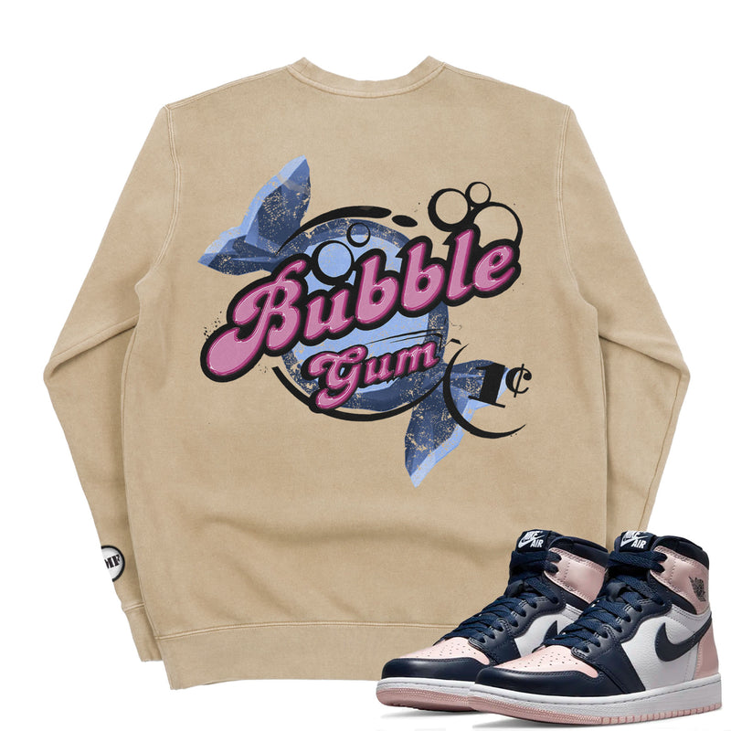 Jordan 1 Atmosphere Bubblegum BMF Pigment Dyed Crew Neck