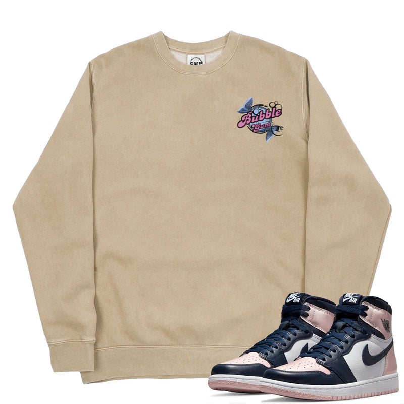 Jordan 1 Atmosphere Bubblegum BMF Pigment Dyed Crew Neck