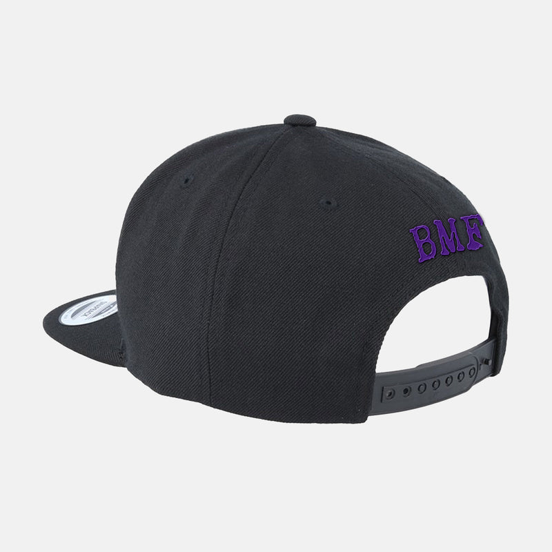 Purple Embroidered BMF Bunny premium snapback Cap