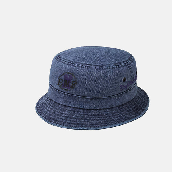 Dark Purple Embroidered BMF Bunny Bucket Hat
