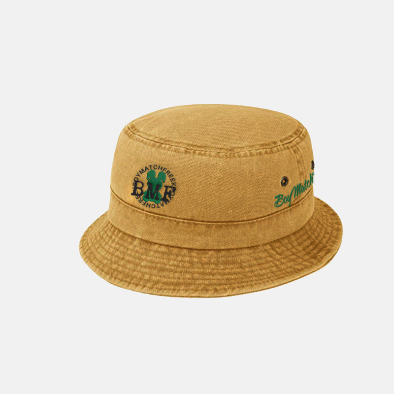 Green Embroidered BMF Bunny Bucket Hat