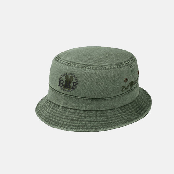 Olive Embroidered BMF Bunny Bucket Hat