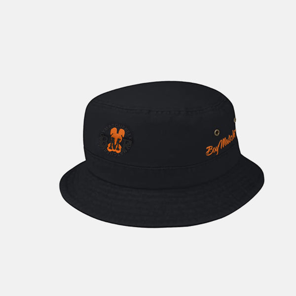 Orange Embroidered BMF Bunny Bucket Hat