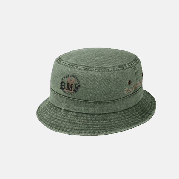 Light Mocha Embroidered BMF Bunny Bucket Hat