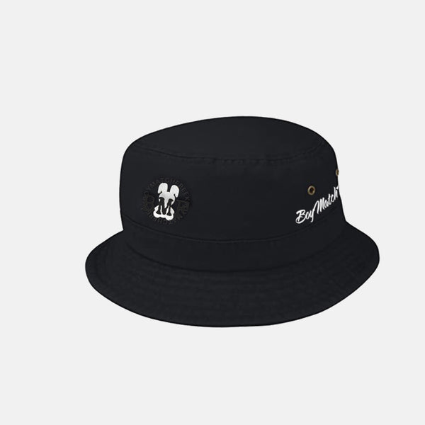 White Embroidered BMF Bunny Bucket Hat