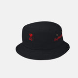 Red Embroidered BMF Bunny Bucket Hat