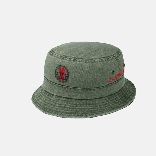 Red Embroidered BMF Bunny Bucket Hat